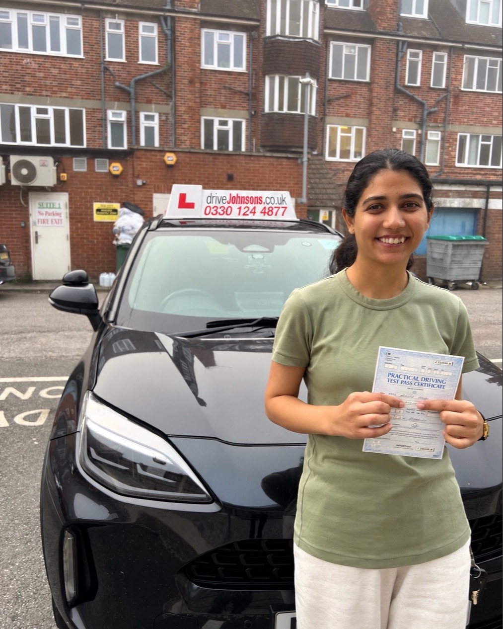 driving test pass photo of Malika Saggi