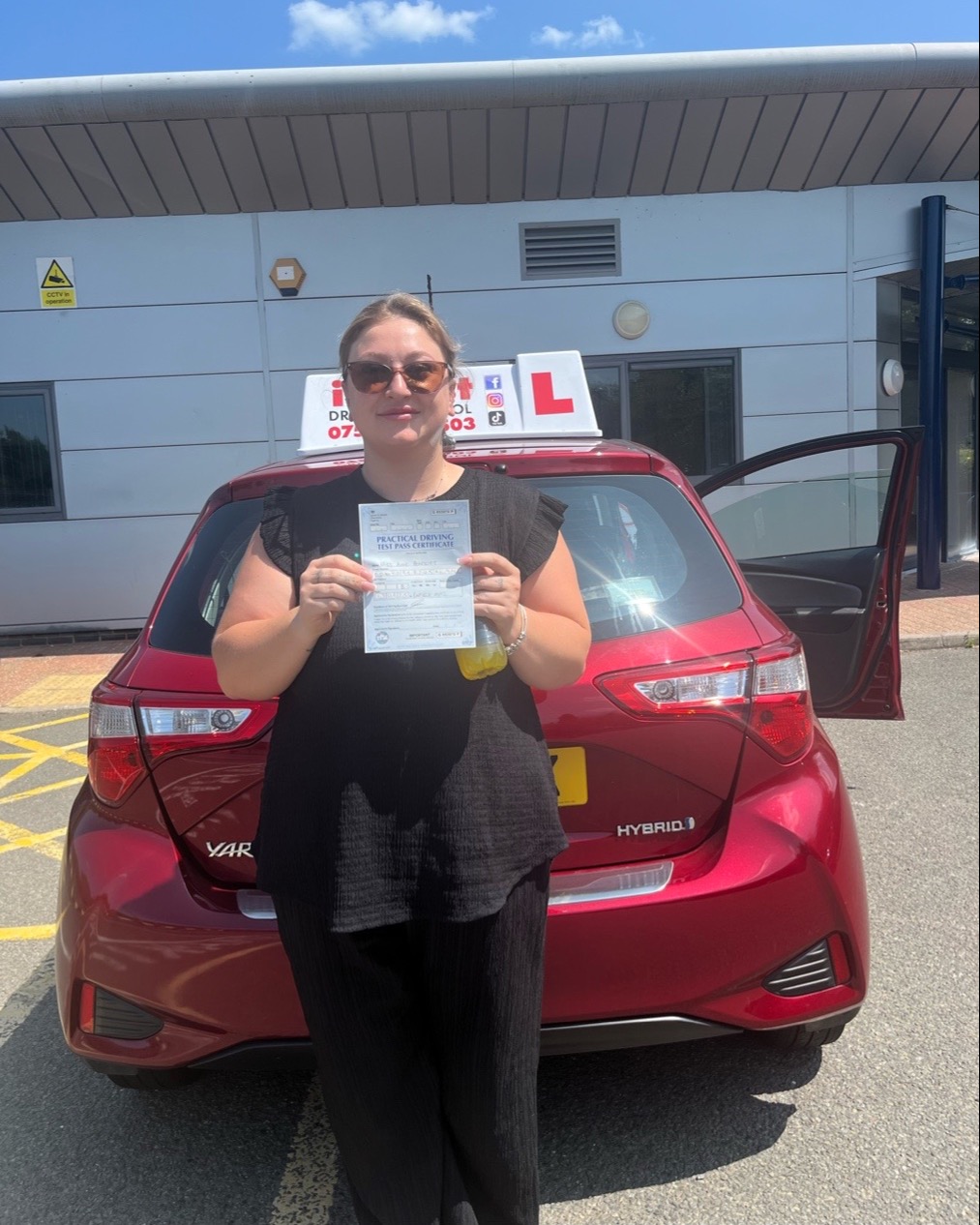 Aime L driving test pass photo of Aime L