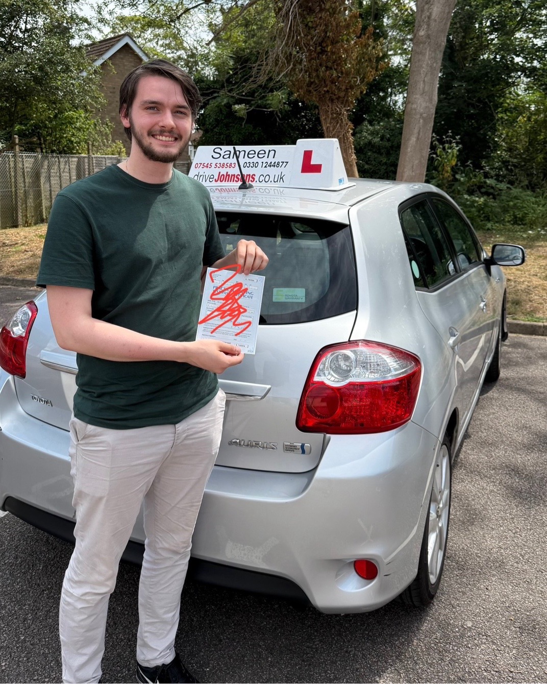 Shaun Flippance driving test pass photo of Shaun Flippance
