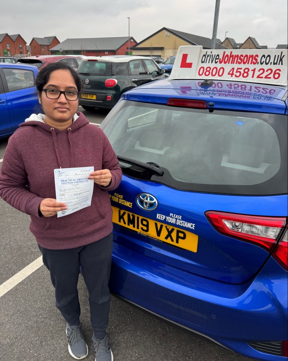 driving test pass photo of Banusri