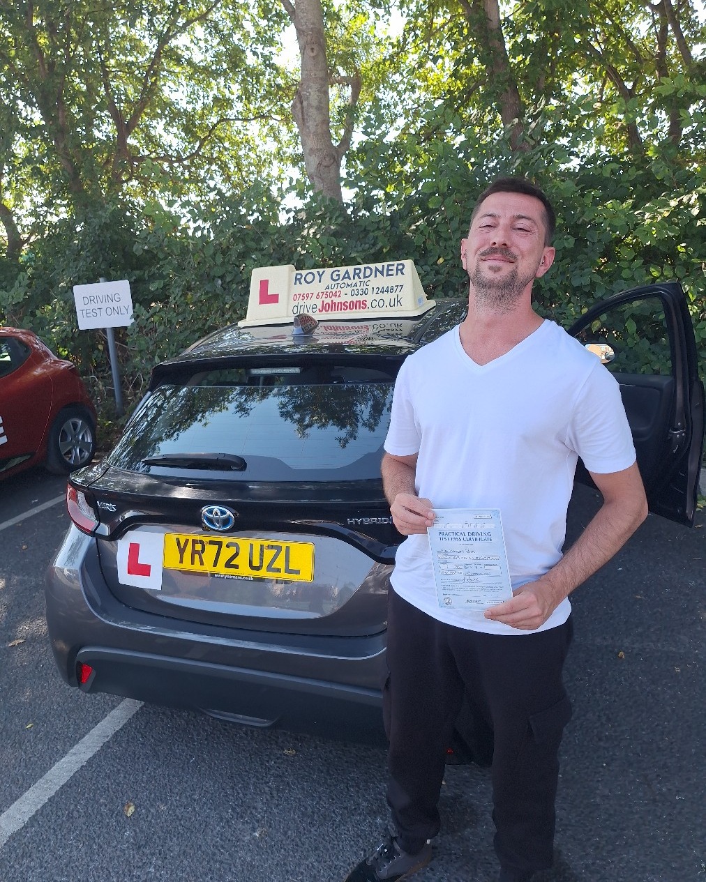 driving test pass photo of hayden