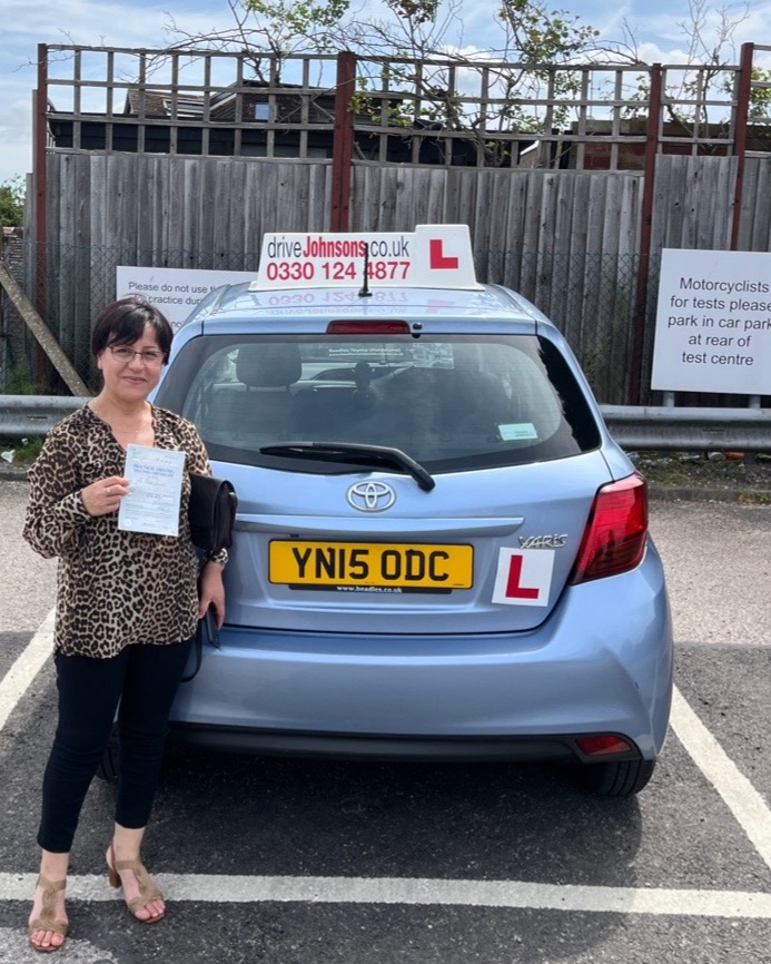 Saliha Semar driving test pass photo of Saliha Semar