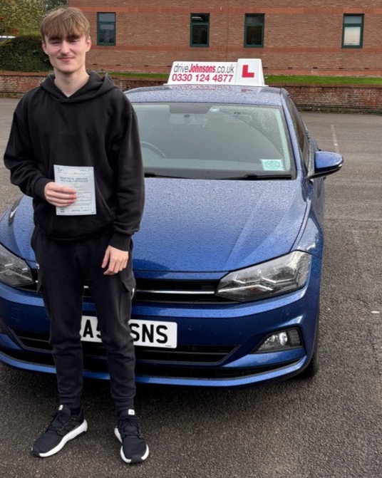 Matthew Wallace driving test pass photo of Matthew Wallace