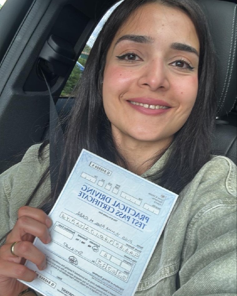 Yomna Gabr driving test pass photo of Yomna Gabr