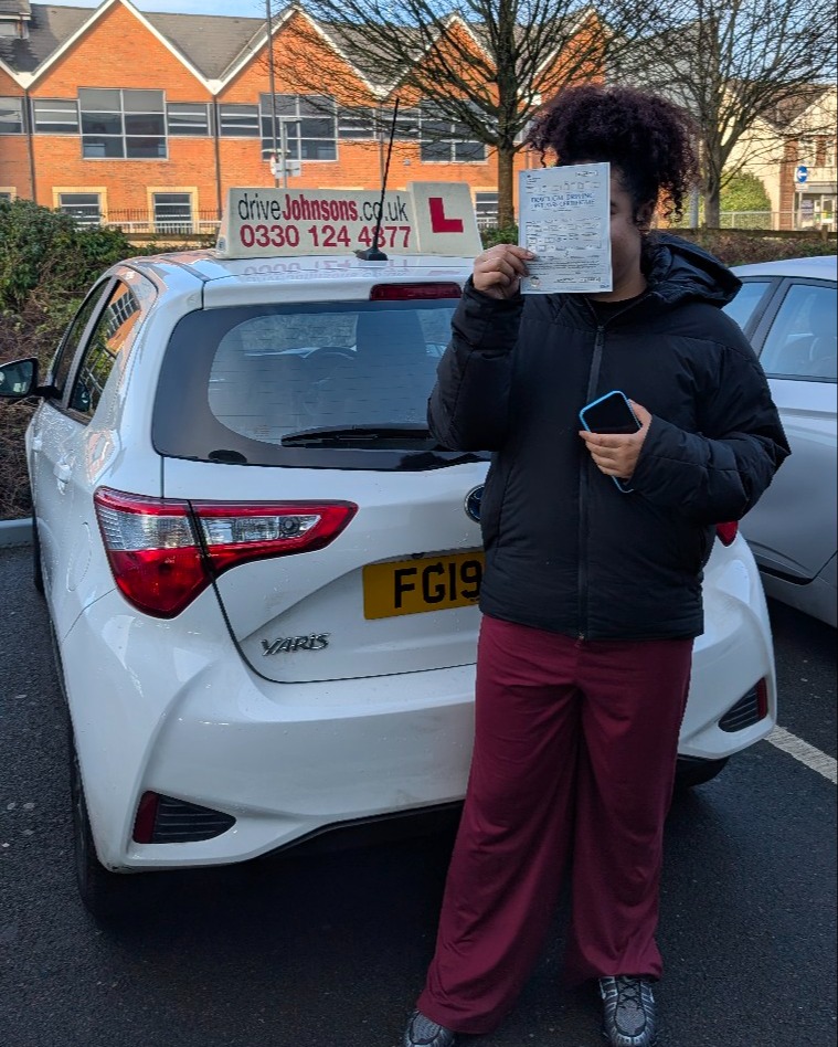 driving test pass photo of Lydia Bryan