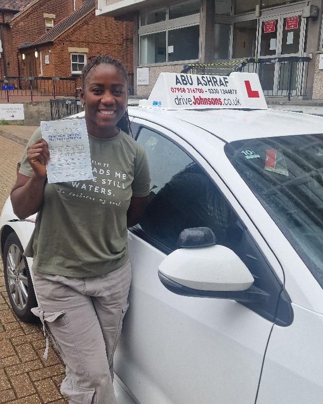 Elizabeth bolujoko driving test pass photo of Elizabeth bolujoko