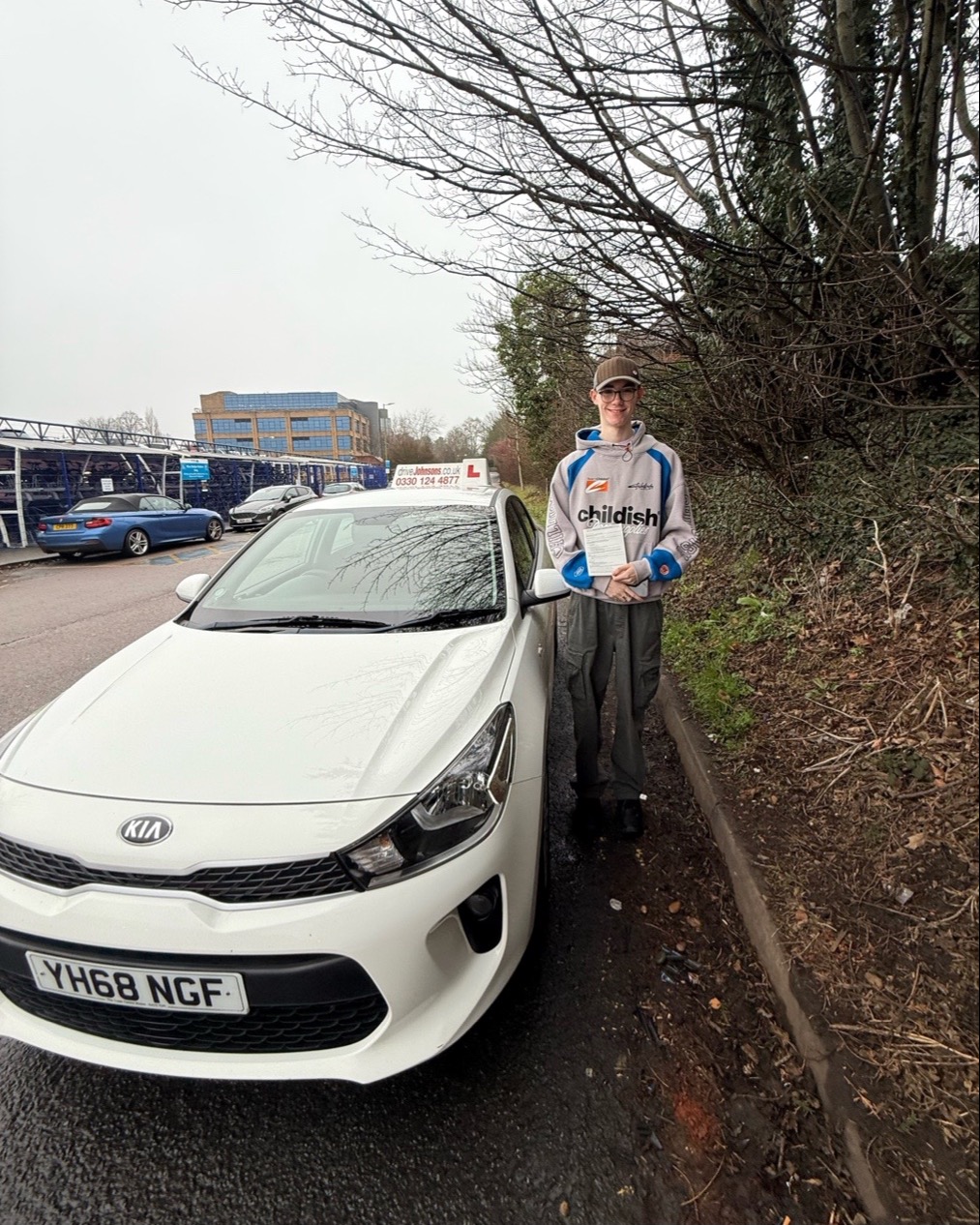 driving test pass photo of Toby Kemal