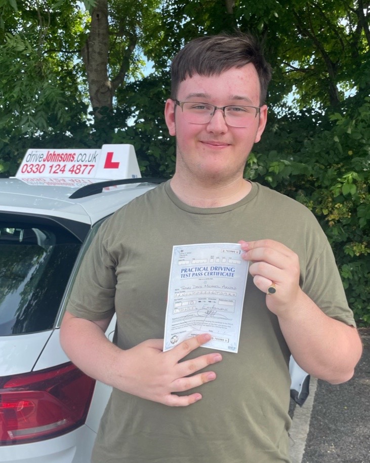 Thomas Arnold driving test pass photo of Thomas Arnold