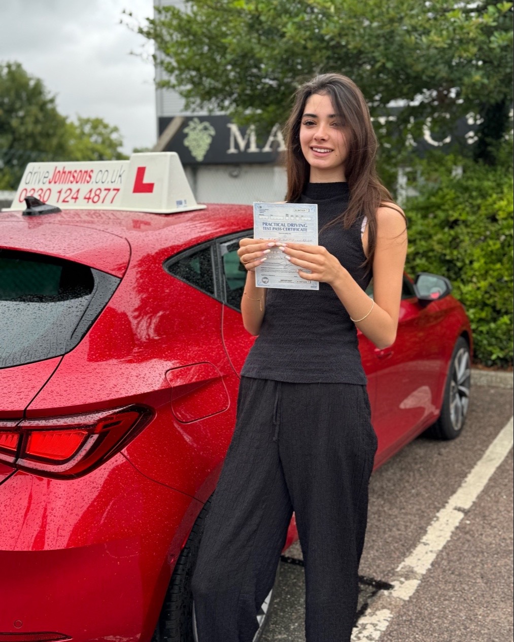 driving test pass photo of Kira Huntly-Mcbride