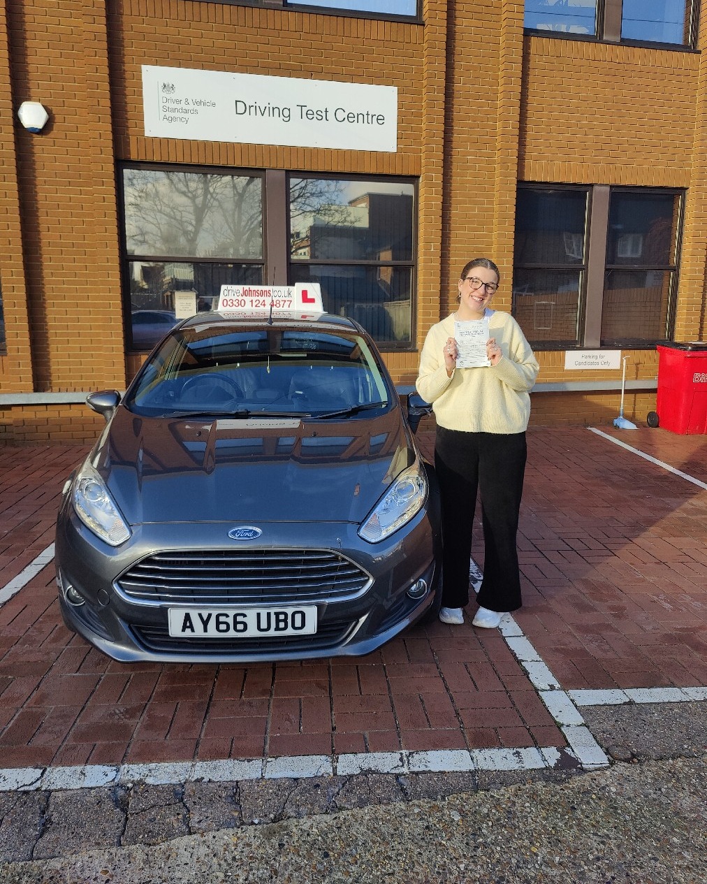 driving test pass photo of Kitty Green