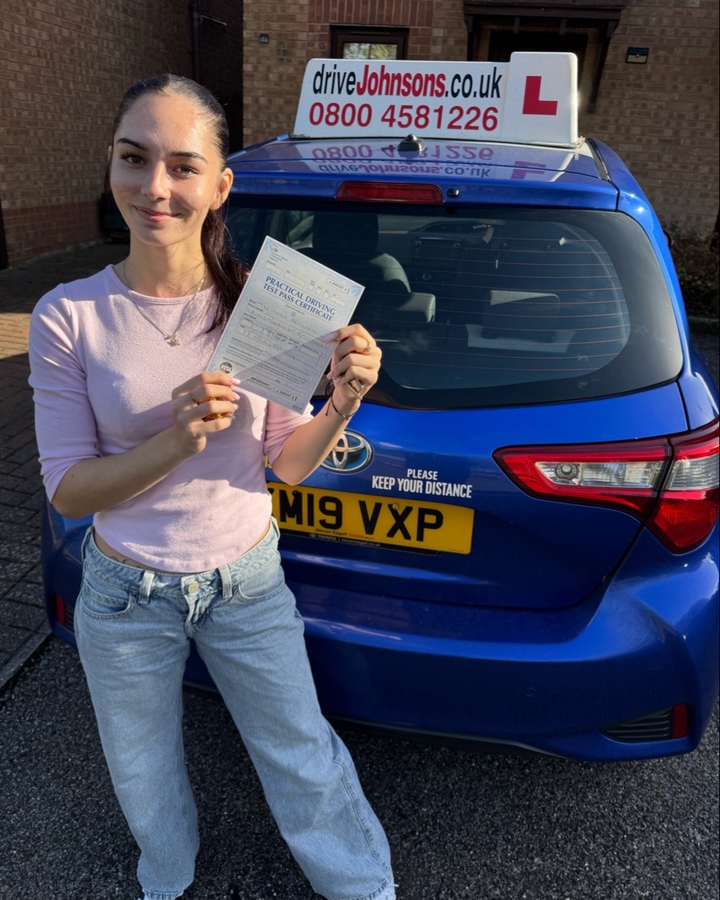 driving test pass photo of Maria Breitigam