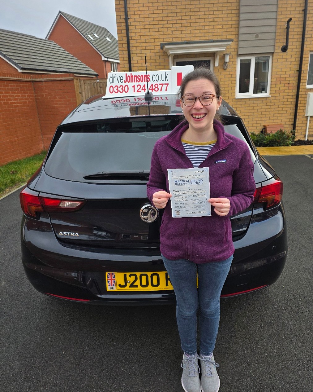 driving test pass photo of Olivia Huber