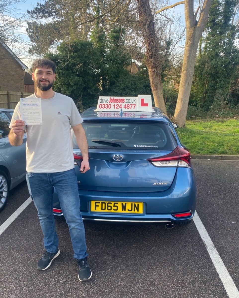 driving test pass photo of Masood