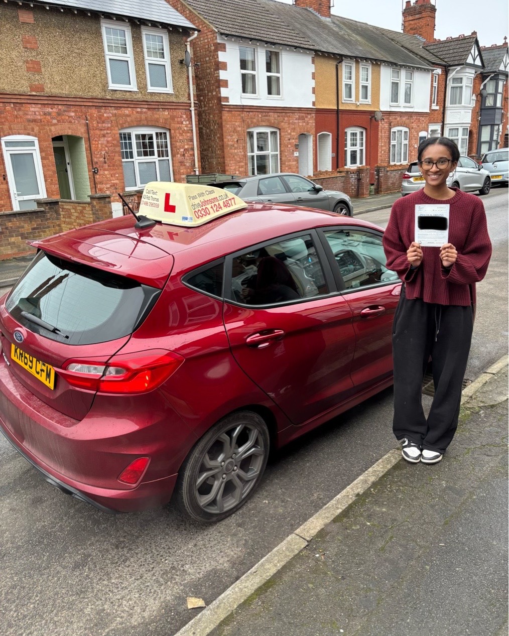 driving test pass photo of Elana Nwosu