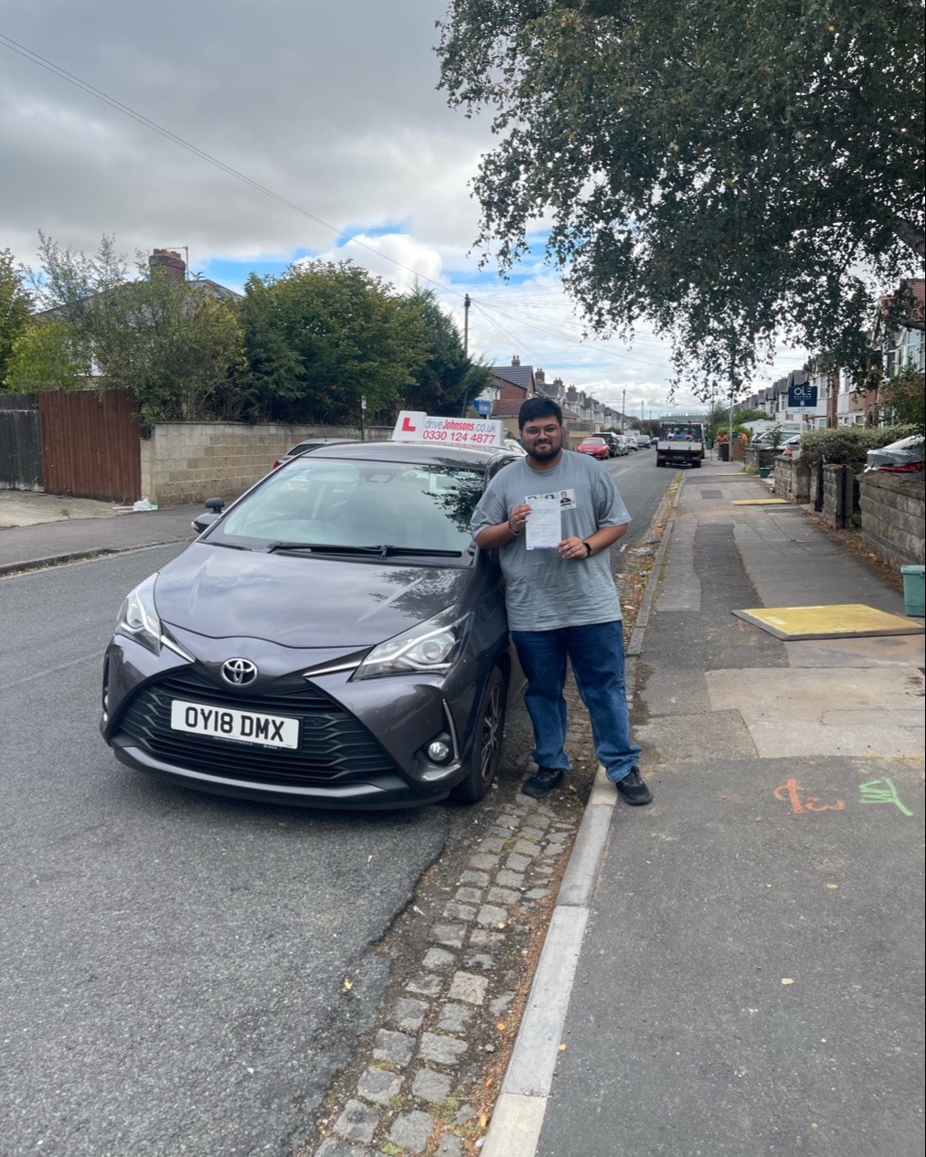 driving test pass photo of Gautam Manoj