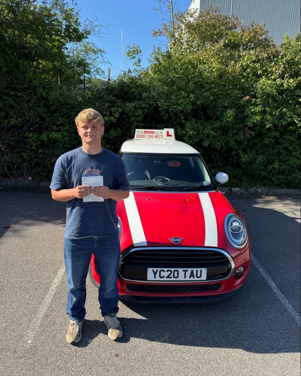 Joshua Henley Gower driving test pass photo of Joshua Henley Gower