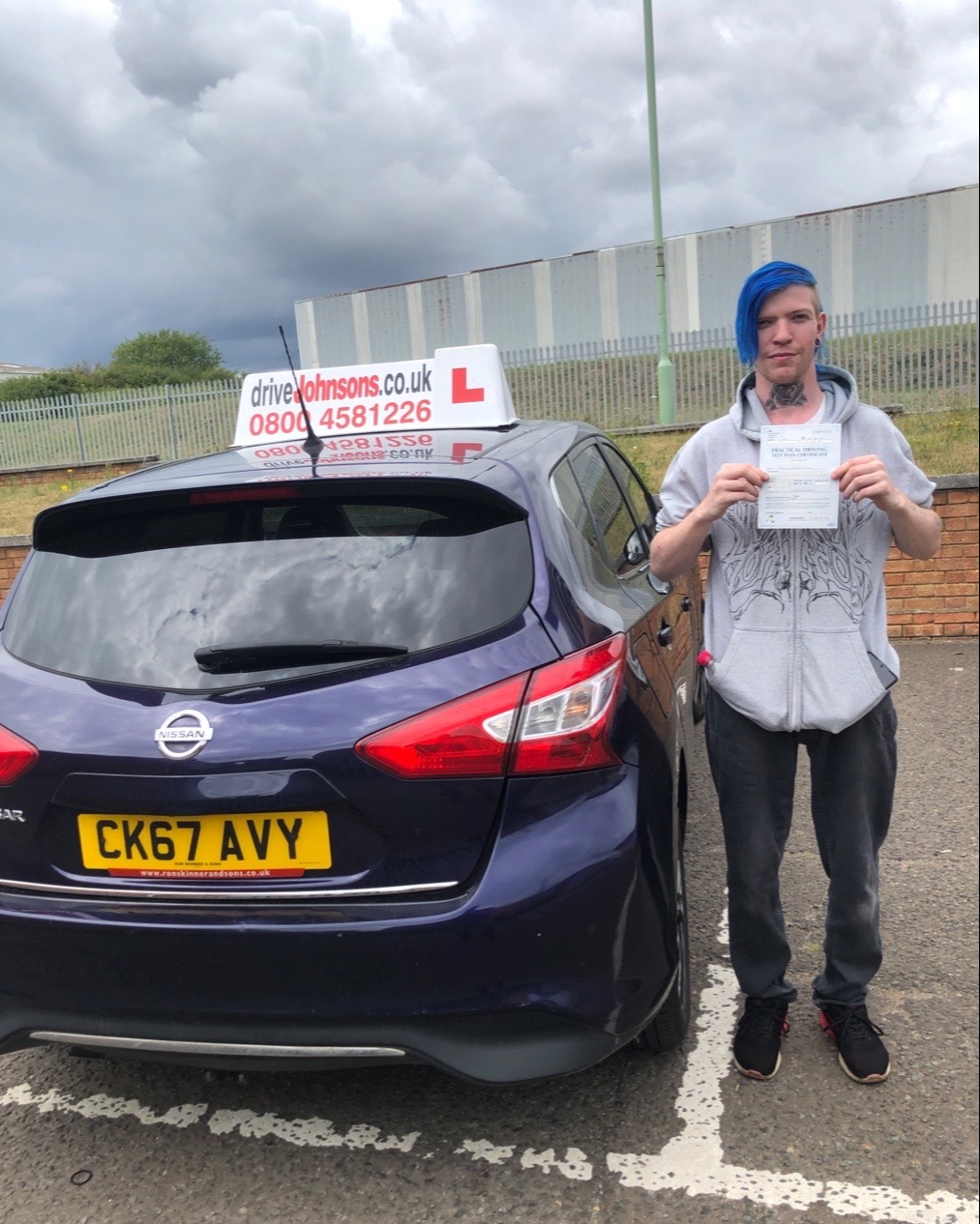 driving test pass photo of Jason Tew