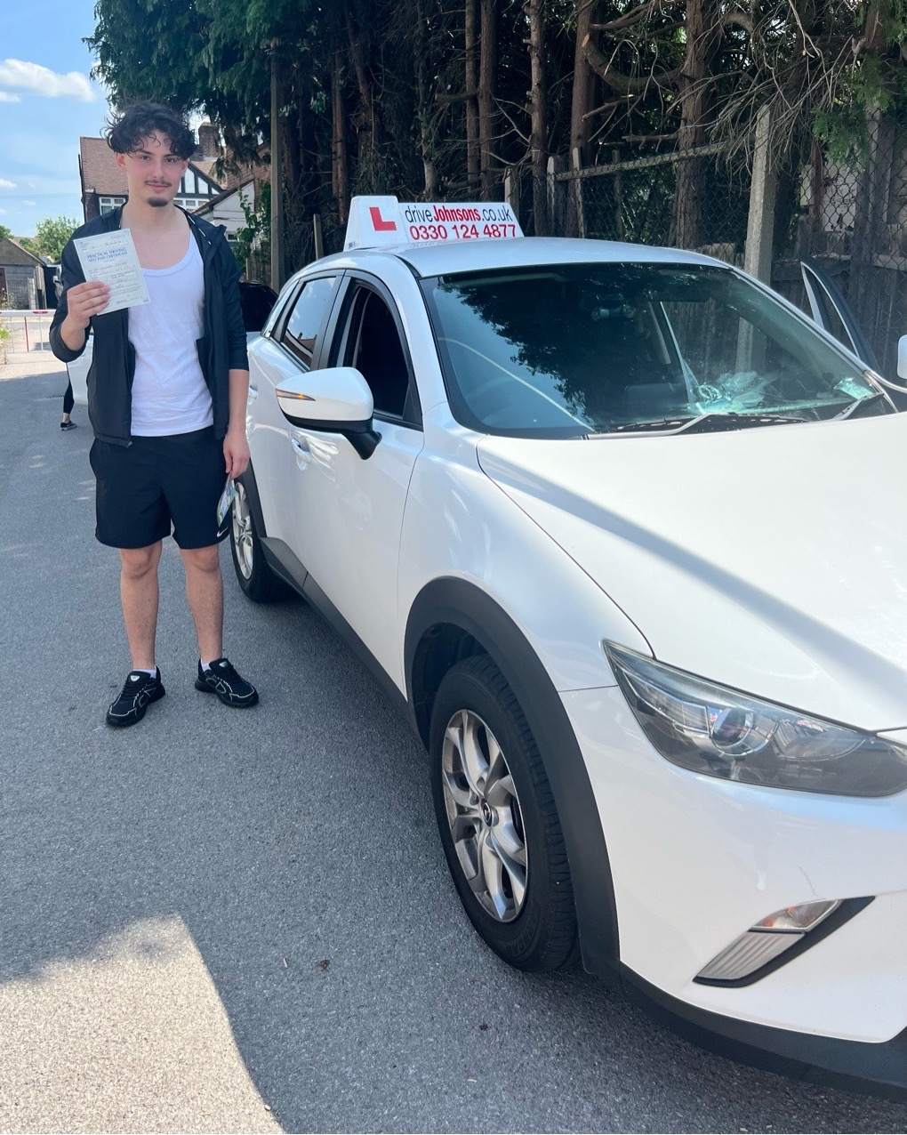 Loukan Skempi driving test pass photo of Loukan Skempi