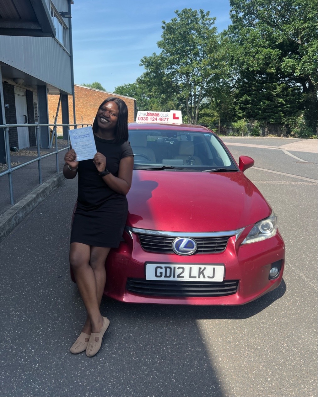 driving test pass photo of Temi Olawuyi