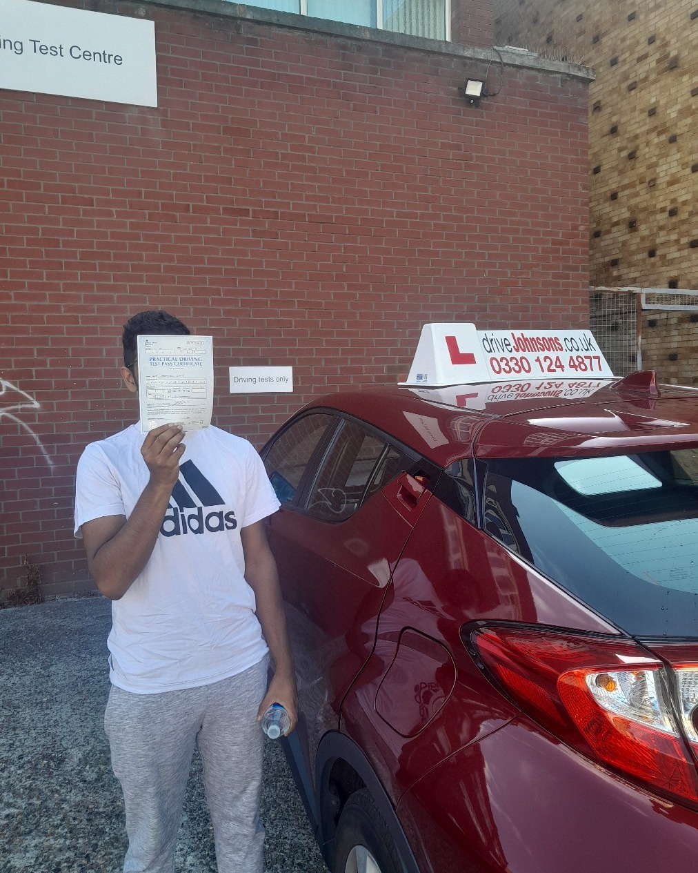 driving test pass photo of Adeniel David