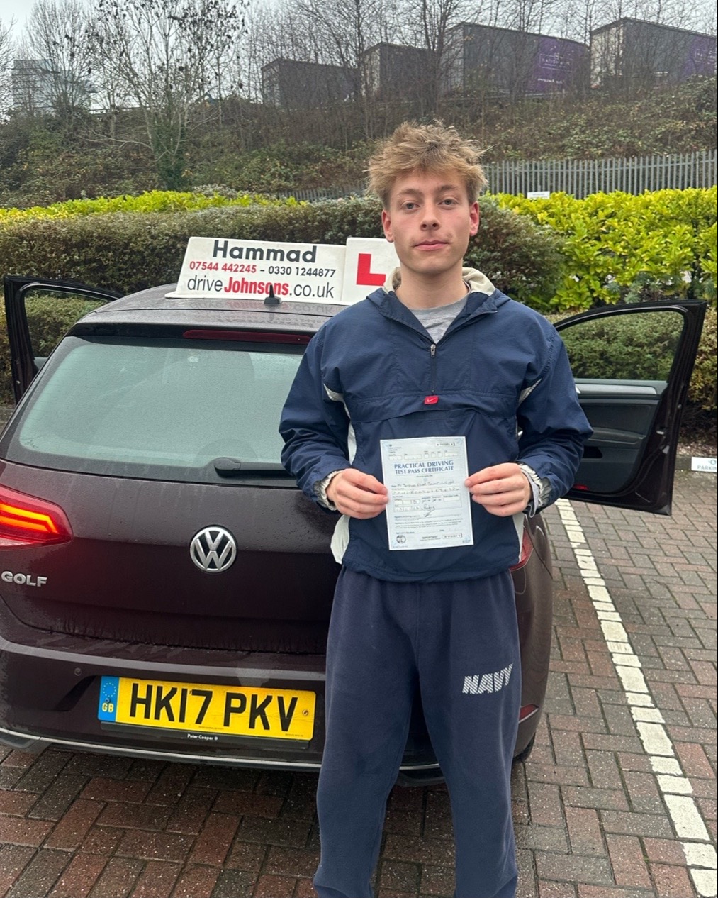 driving test pass photo of Josh Power-Wright