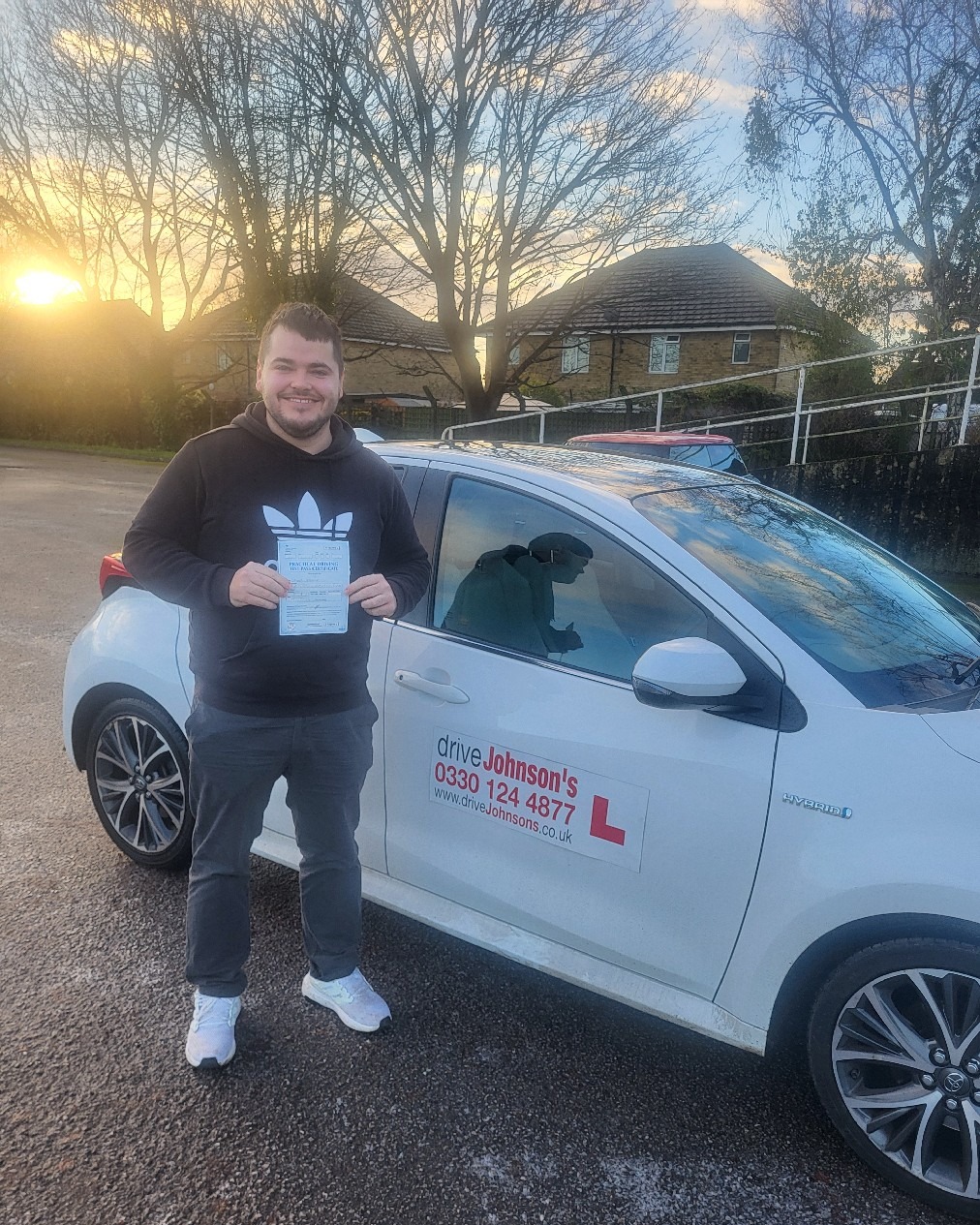 driving test pass photo of Samuel Gibson