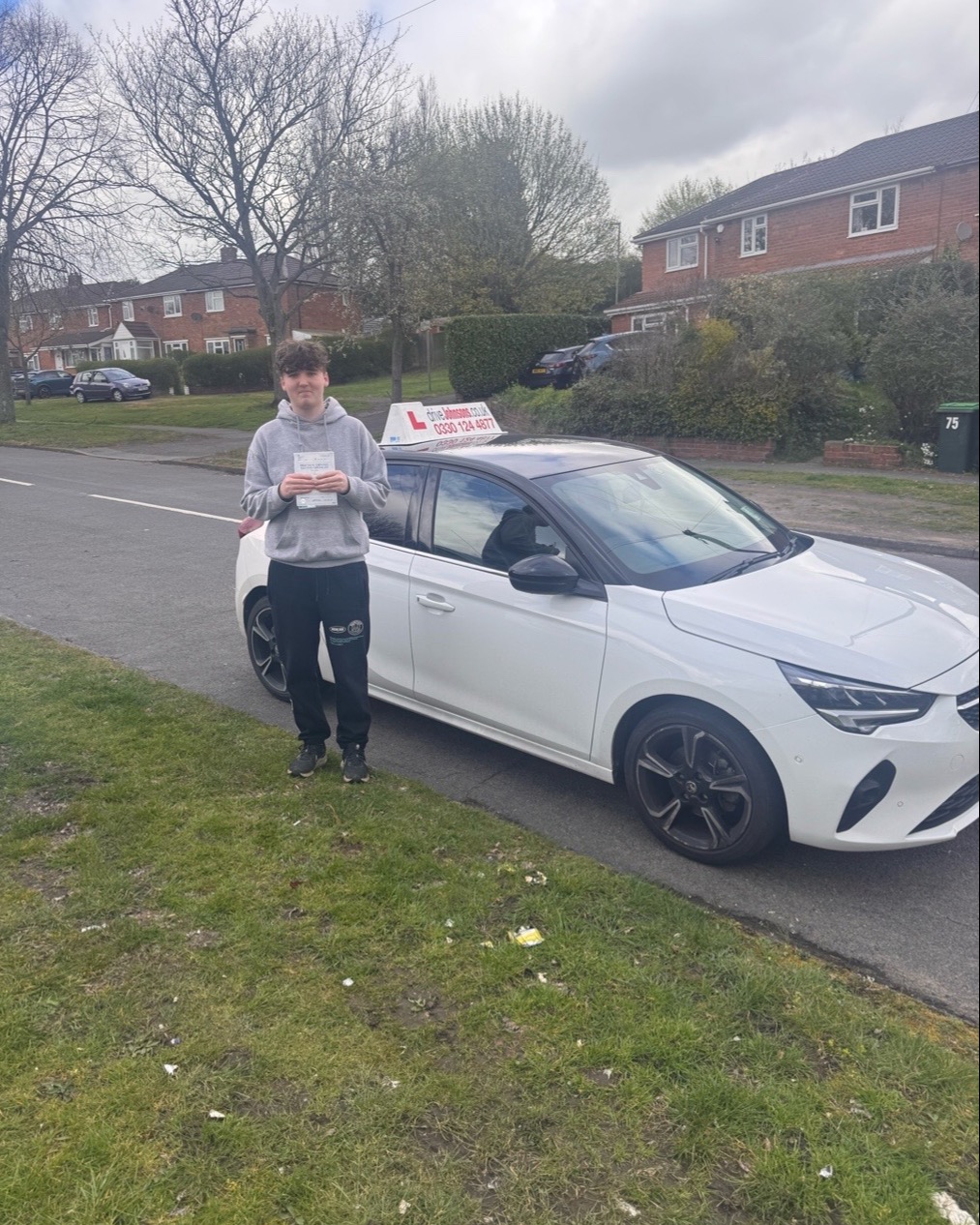 driving test pass photo of Harvey James