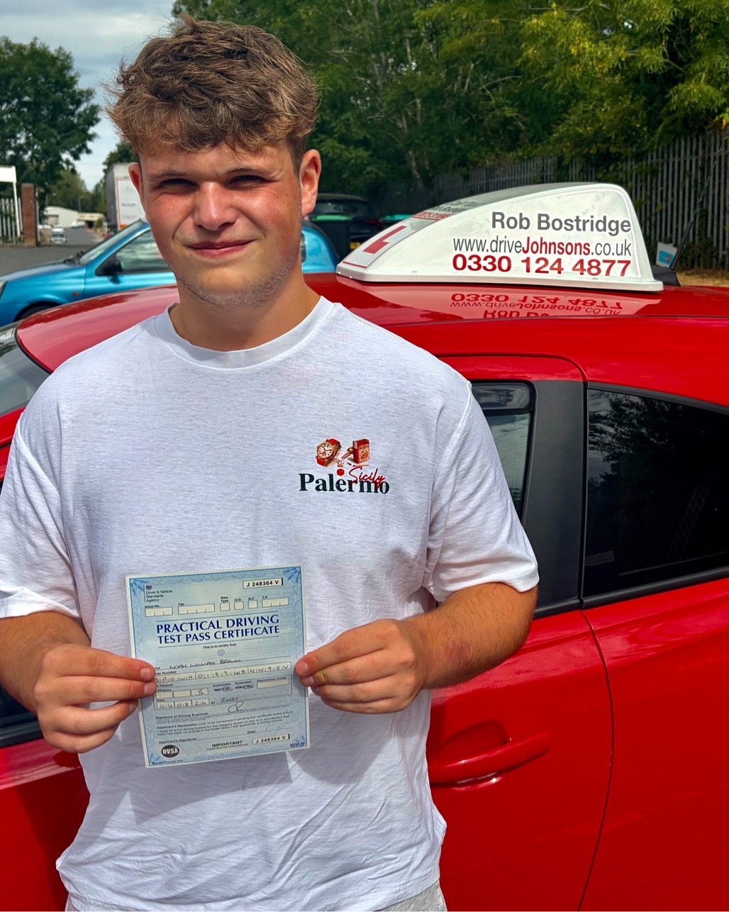 driving test pass photo of Noah Brown