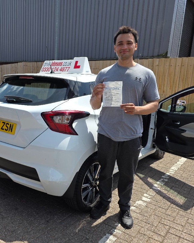 Imad Nadir driving test pass photo of Imad Nadir