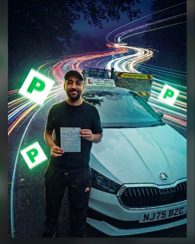 driving test pass photo of Adil Nawaz