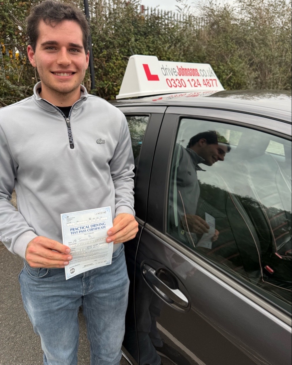 driving test pass photo of Tommy Dunn