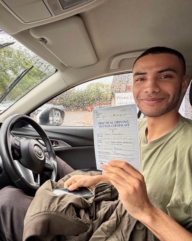driving test pass photo of Finlay Svensson