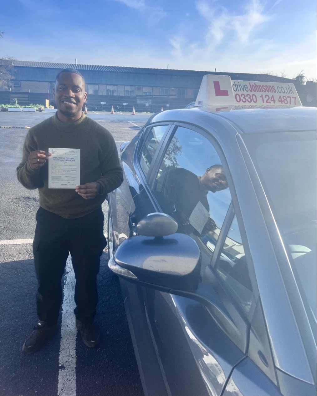 driving test pass photo of Joshua Marshall