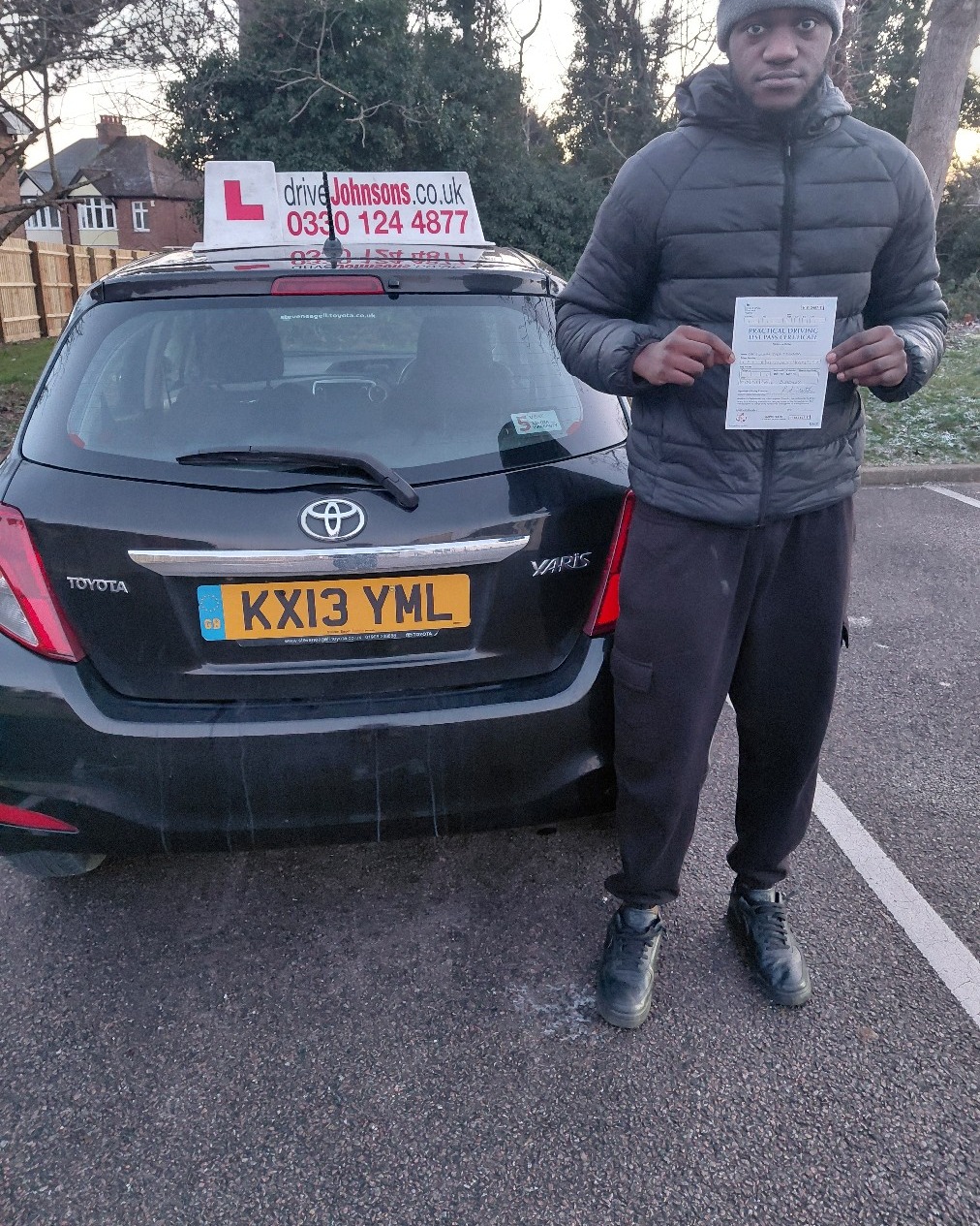 driving test pass photo of Mr William