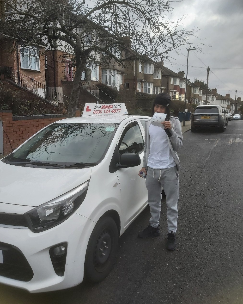driving test pass photo of Noah Whilby
