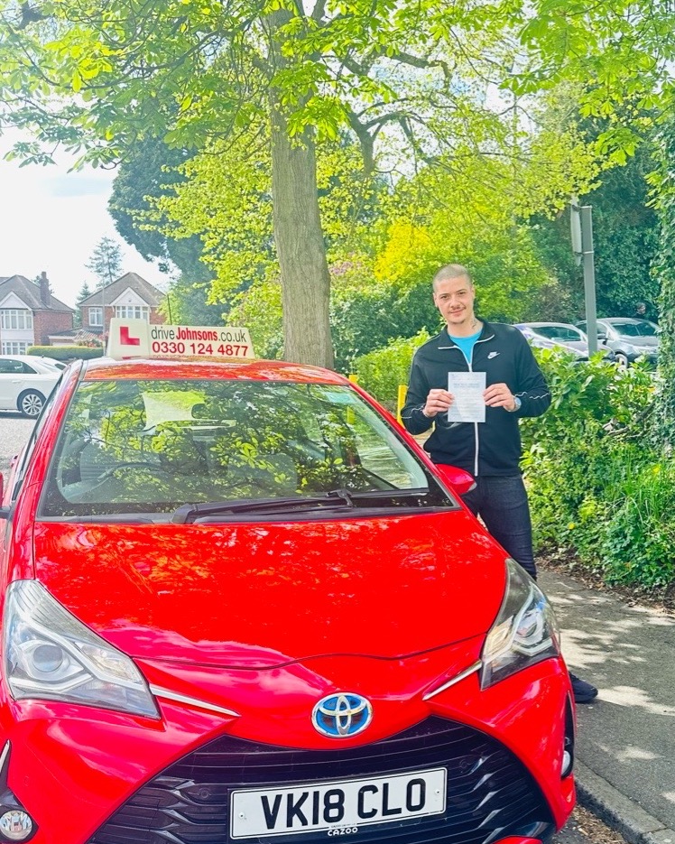 driving test pass photo of Alex Young