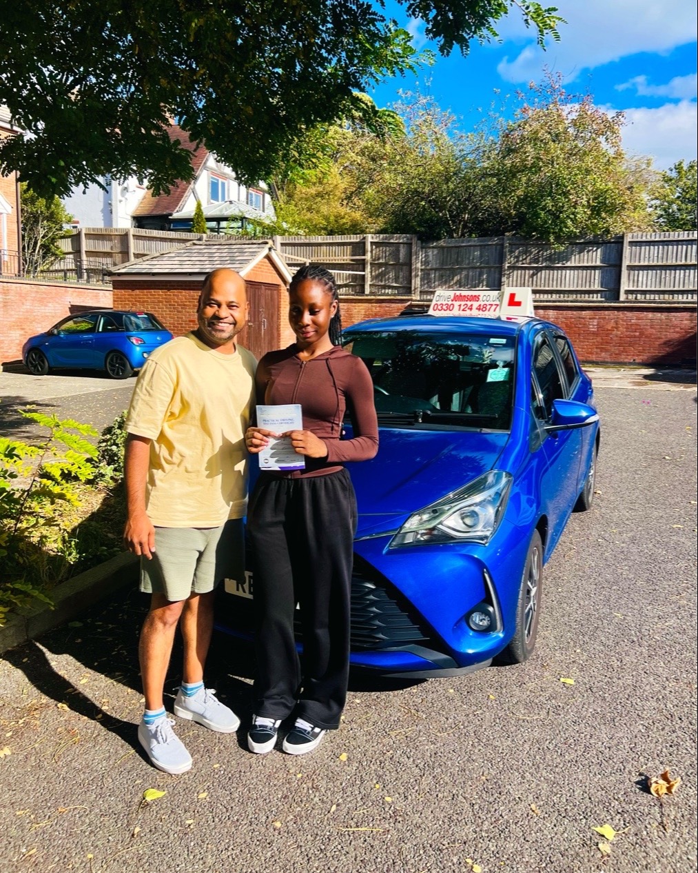 driving test pass photo of Princess Kwarteng