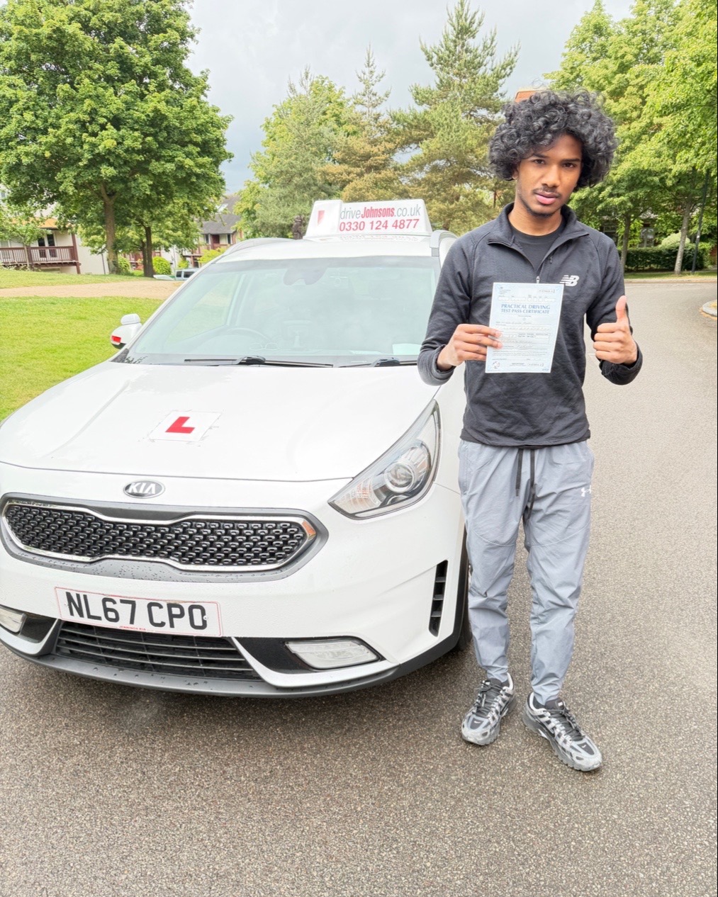 driving test pass photo of Hayden Pillay