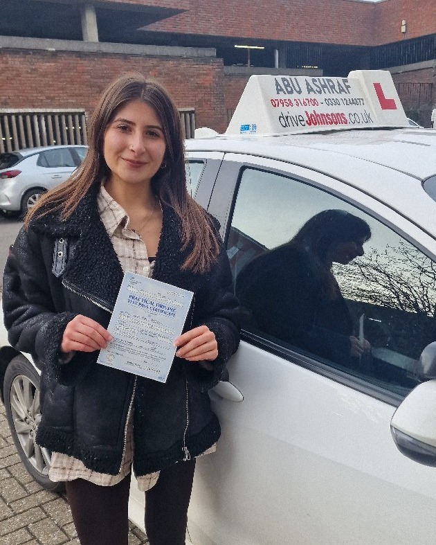 driving test pass photo of Laila Andreous