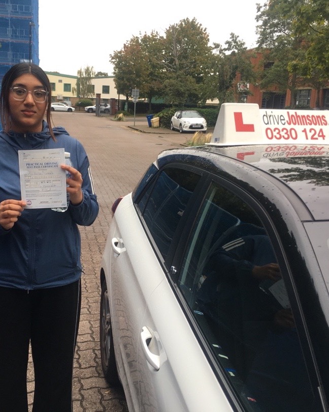 driving test pass photo of Anjali Sahdra
