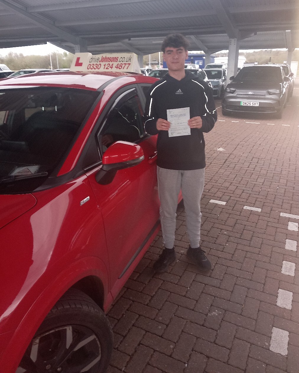 driving test pass photo of Aaron Bailey