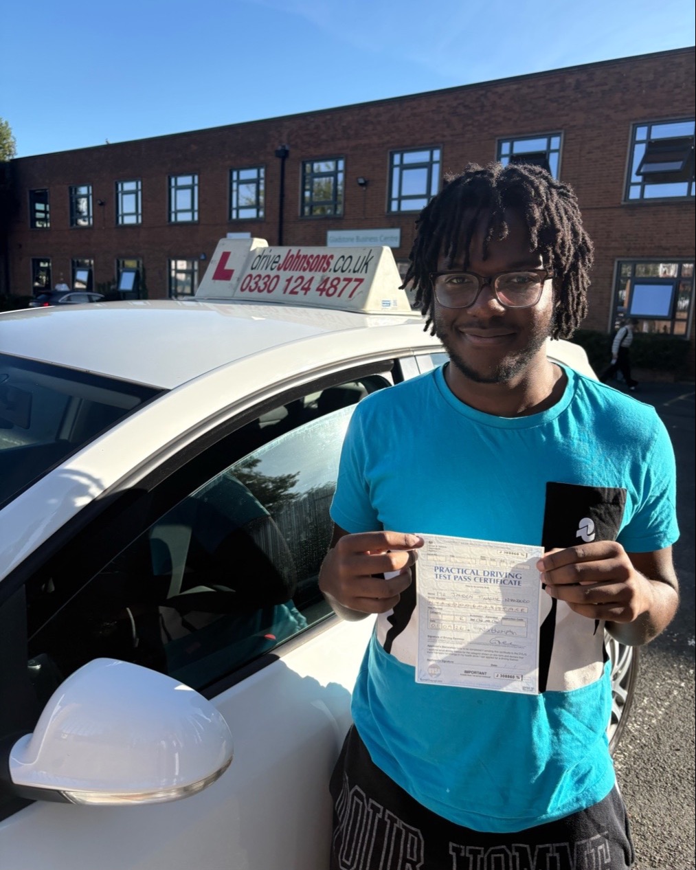 driving test pass photo of Jayden Nyandoro