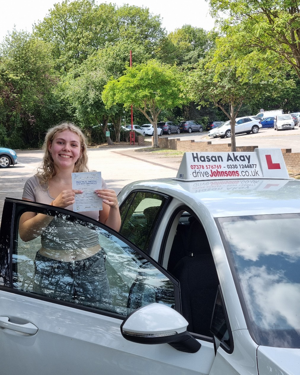 Sarah Spencer driving test pass photo of Sarah Spencer