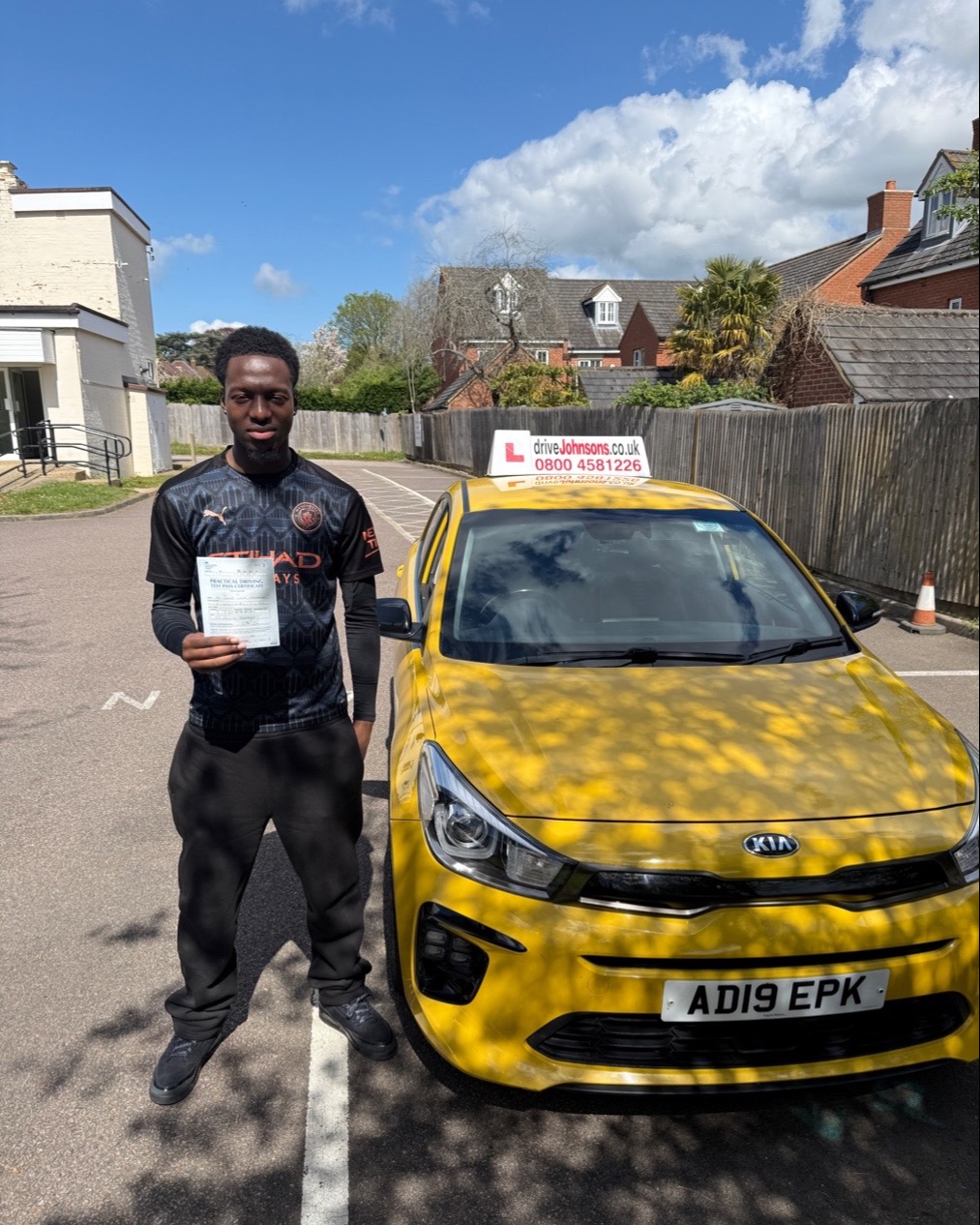 driving test pass photo of Prince Nahimana