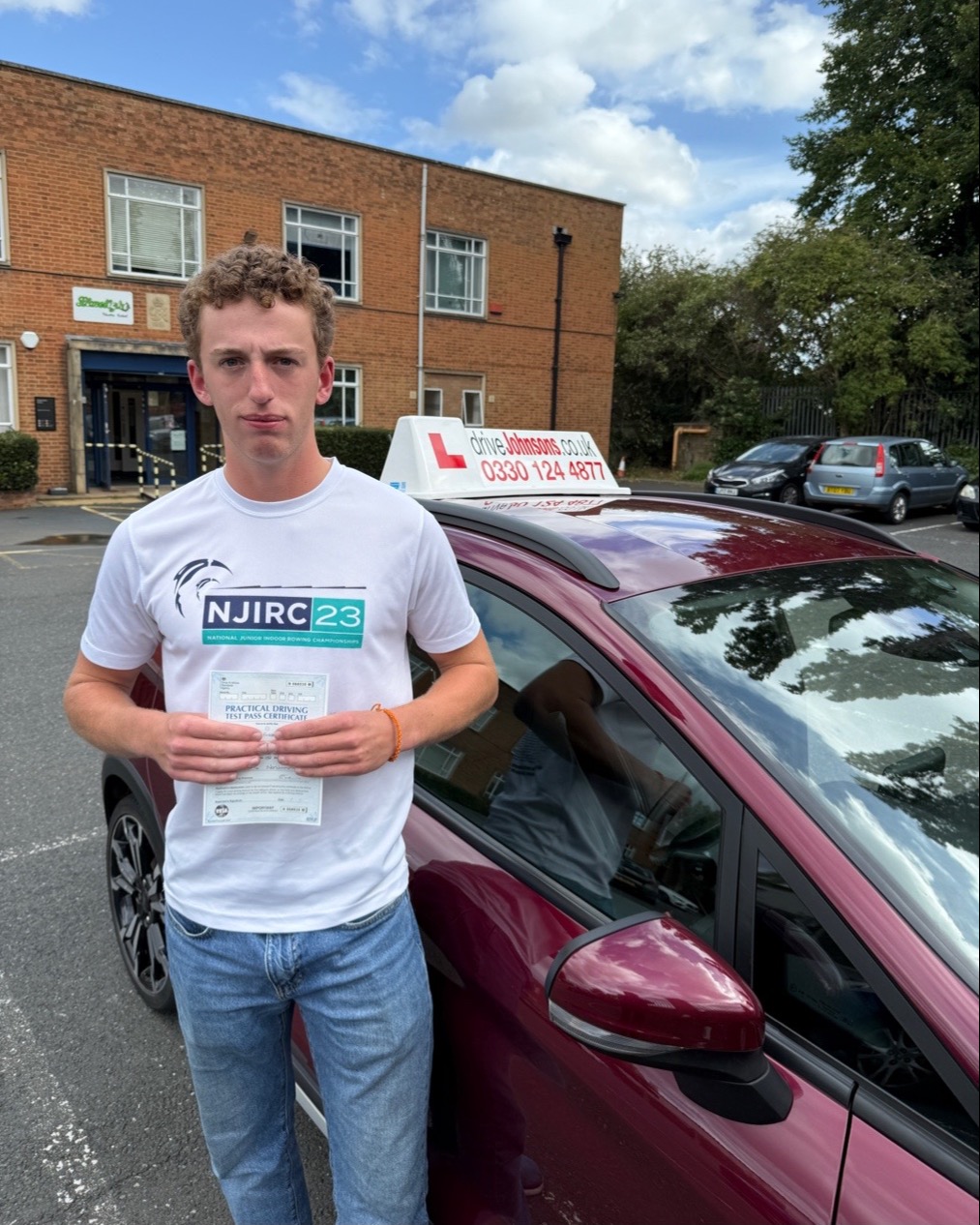 driving test pass photo of Cameron McKenzie