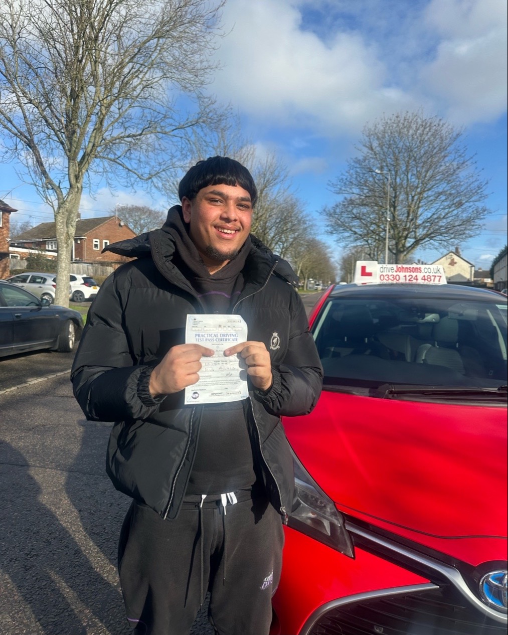 driving test pass photo of Tarik