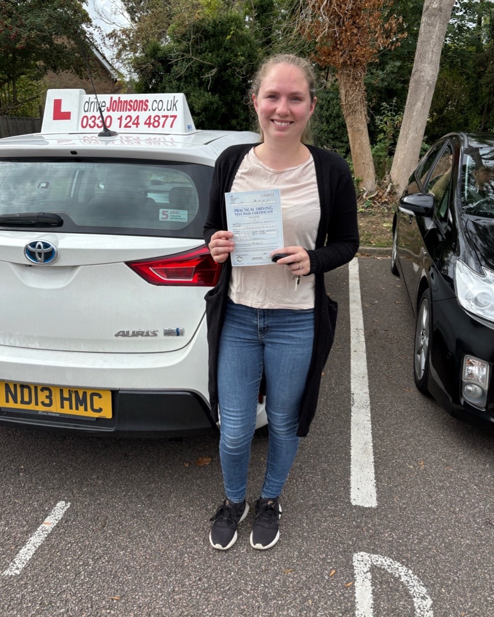victoria Ochello driving test pass photo of victoria Ochello