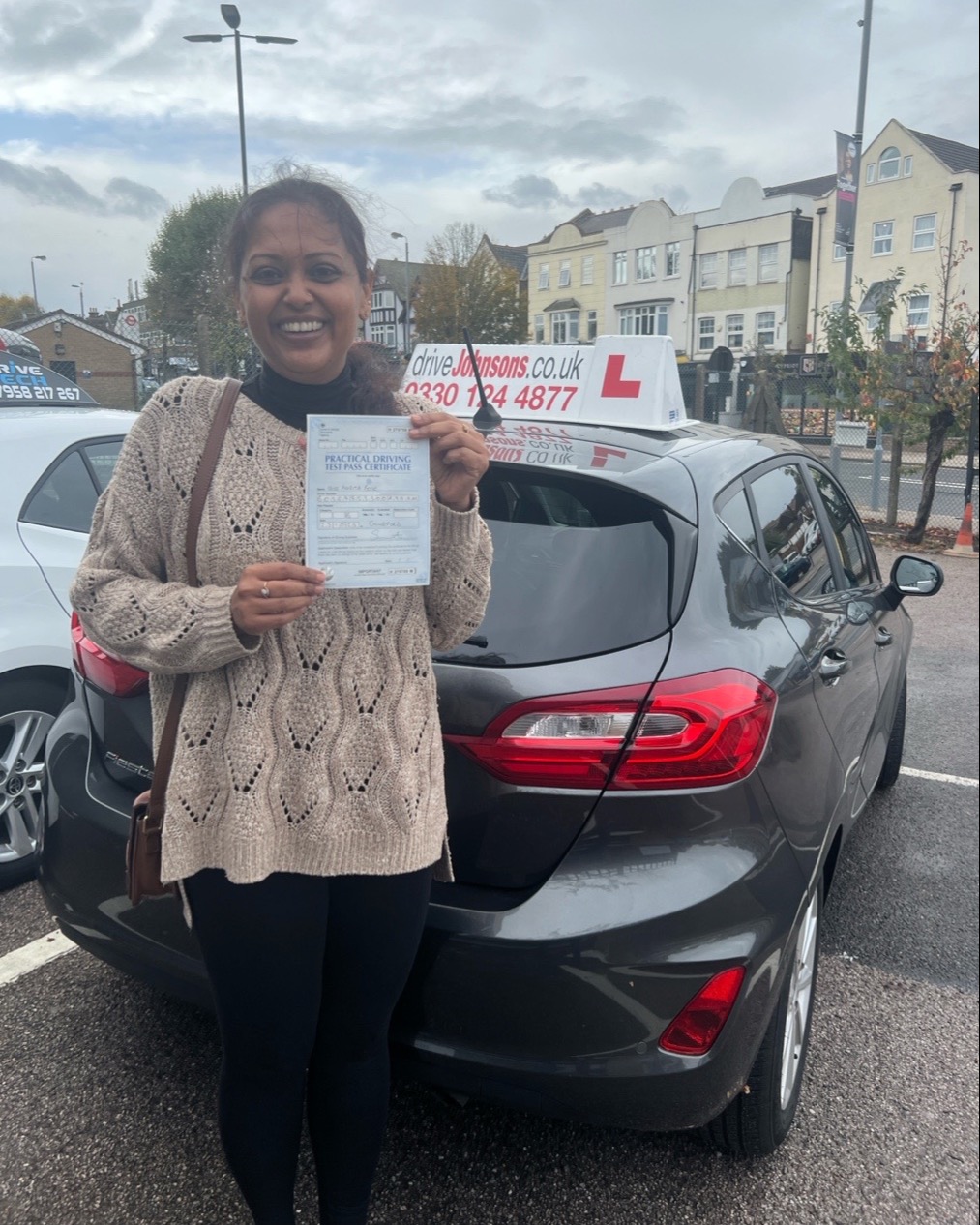 Amrita Bose driving test pass photo of Amrita Bose