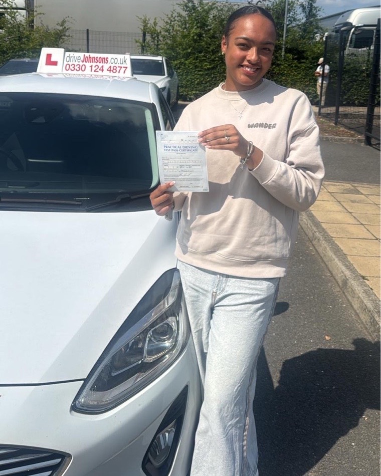 Savannah Hinds driving test pass photo of Savannah Hinds