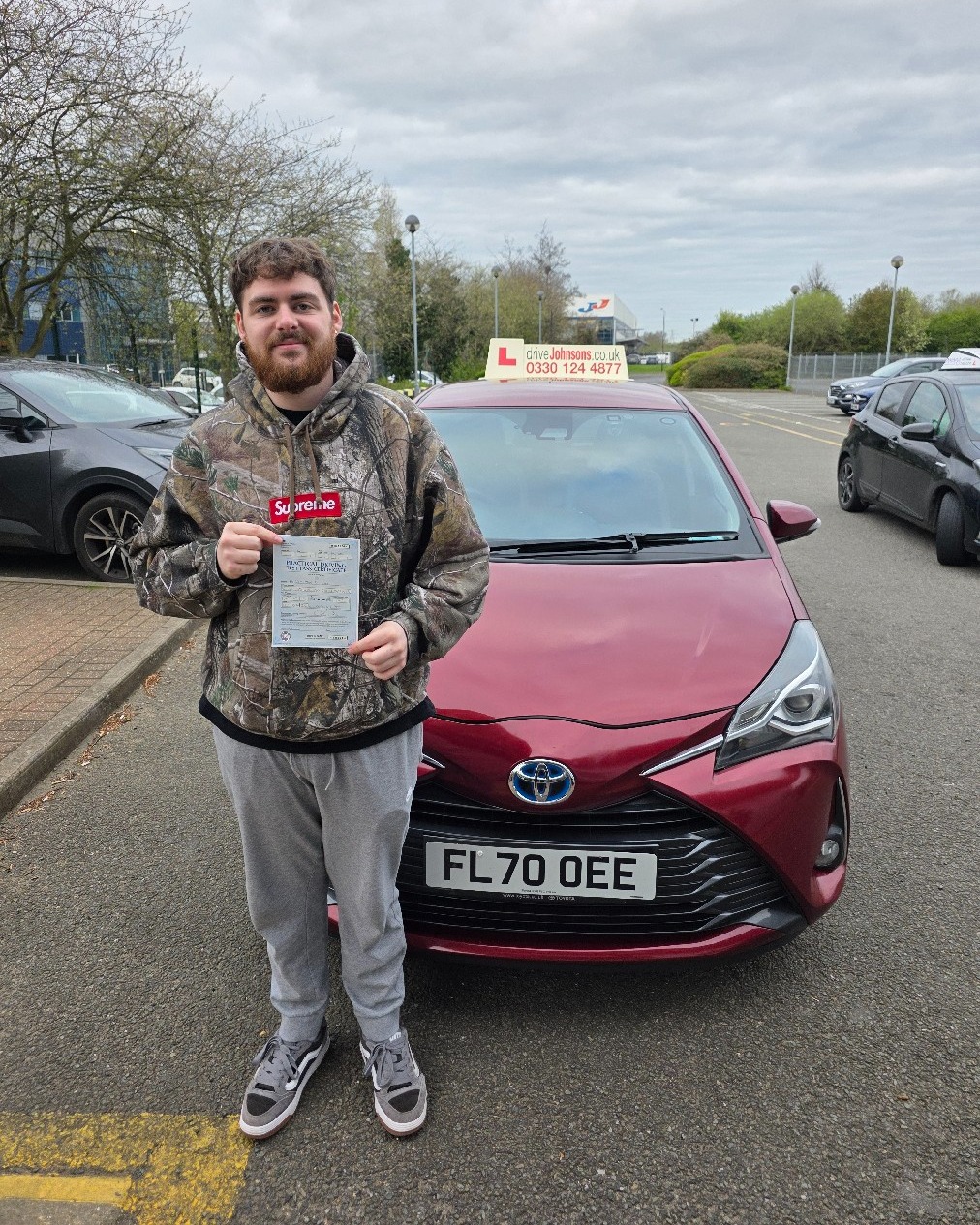 driving test pass photo of Harry Gill
